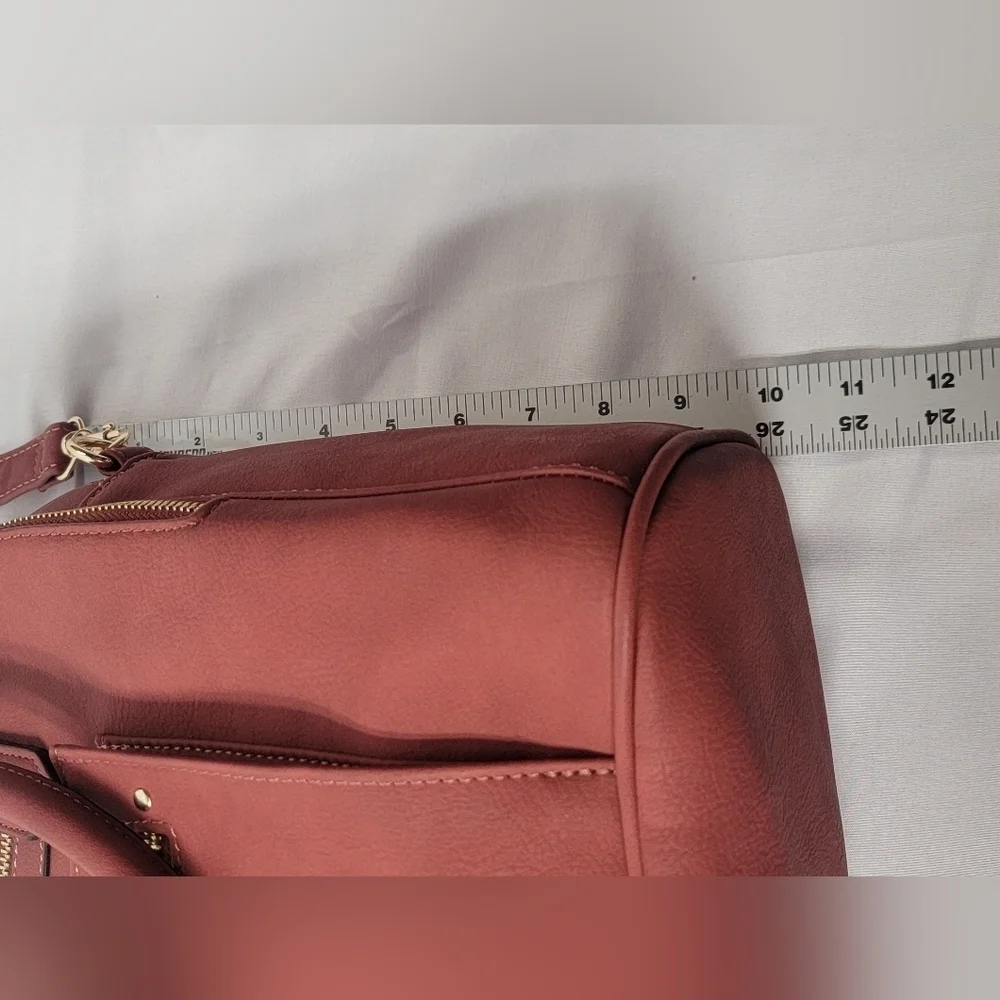 Juniper & Joy Logan Satchel Faux Leather Miltiple Pockets
